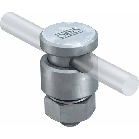 OBO Bettermann Borne de raccordement pour conducteur rond 8-10mm acier galvanisé à chaud, 5304164 (1/2)