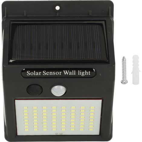 Ortviai Applique murale solaire LED 3 faces, IP65, capteur intelligent pour jardin et extérieur (1/5)