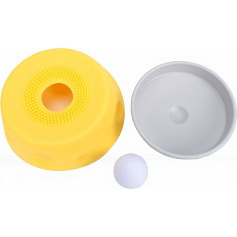 Bol à lécher pour chien, fond antidérapant, facile à nettoyer, jouet en silicone de qualité alimentaire pour alimentation lente, friandise liquide jaune (1/5)