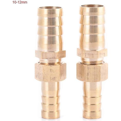 Réducteur de raccord de tuyau en laiton, bouchon réducteur (10 mm-12 mm, 2 pièces)