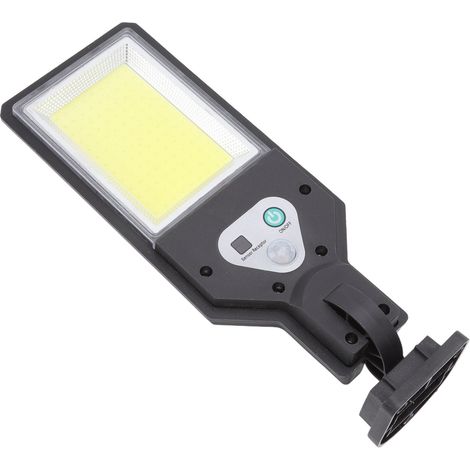 Lampadaire solaire LED extérieur avec détecteur de mouvement, 3000 lm, 3 modes d'éclairage, étanche IP65, idéal pour porche, jardin, terrasse ou allée. (1/5)