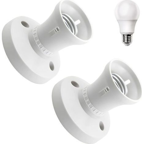 Set mit 2 E27-Lampenfassungen für Decke und Wand, robuste Fassung für Zuhause und unterwegs, einfache Montage (1/4)