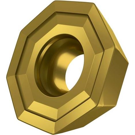 Fräswendeschneidplatte ISO ODMT 0605ZZN:M8330 D.5,5mm PVD beschichtet Farbe Gold (1/2)