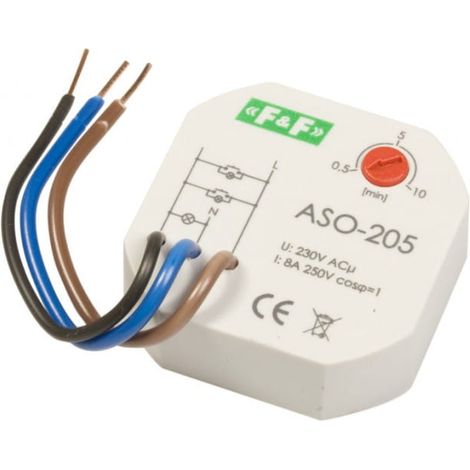Interruttore scala per scatola fi60 10A 0,5-10min 230V AC ASO-205