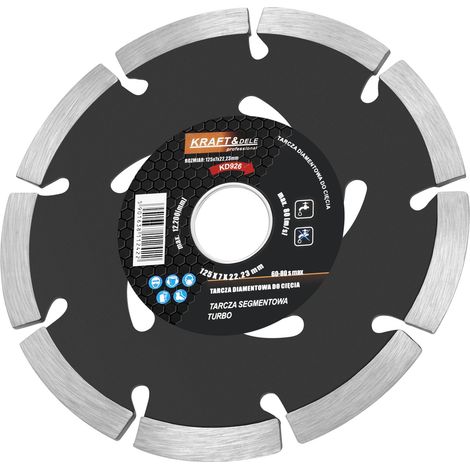Disco de corte segmentado 125x7x22,23 mm turbo KD926 (1/5)