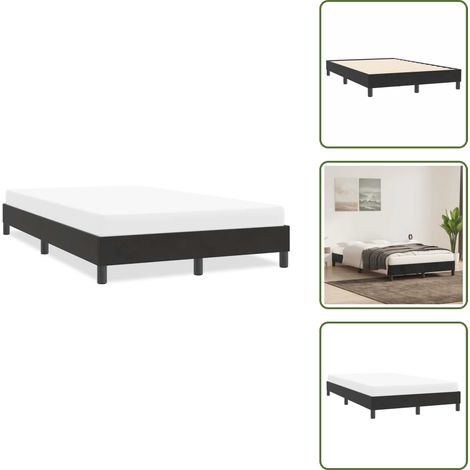 Bettgestell ohne Matratze Schwarz 120x210 cm Samt - Bettgestell - Bettgestelle - Bettrahmen - Bett (1/5)