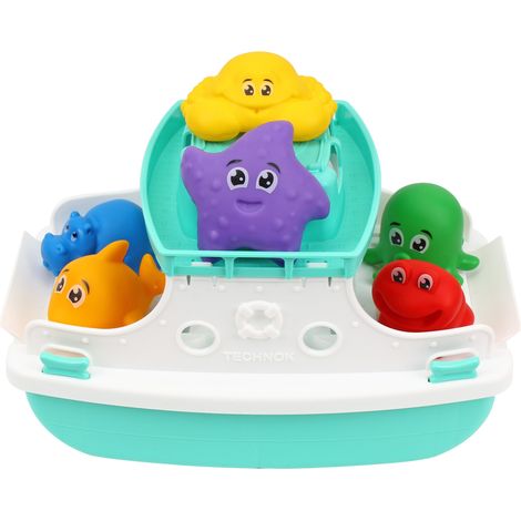 Juguete de baño: Ferry para bañera para niños, animales acuáticos Technok (1/5)
