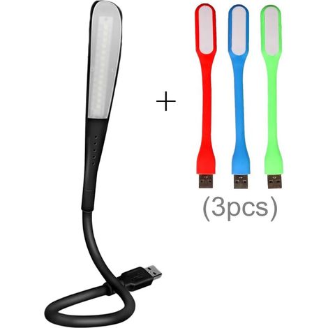 Filiyano – lampe USB pour clavier – Lot de 14 lampes LED USB flexibles, mini-lampes LED USB, éclairage clavier pour ordinateur portable, lampe USB (1/4)
