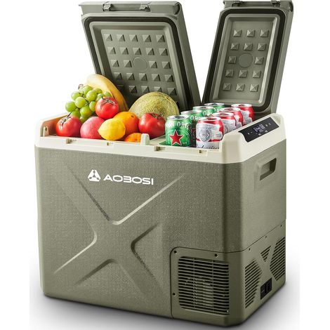 Kompressor Kühlbox 40L: Elektrische Kühlbox Auto Dual Zone 12/24V DC & 100-240V AC, -20°C bis 20°C – Ideal für Auto, LKW, Boot, Reisemobil & Camping [Energieklasse C] (1/5)