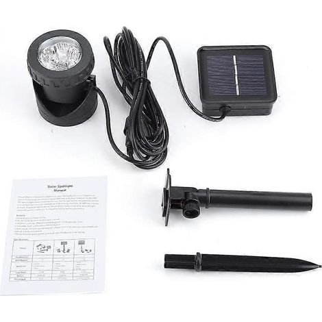 Solarbetriebene Unterwasserleuchte, U-Boot-Lampe, Scheinwerfer, 6 helle, weiße LEDs, solarbetrieben, für Gartenteichbeleuchtung