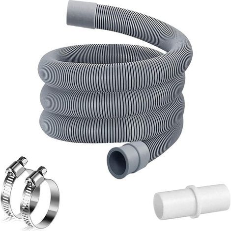 pair 2 M Rallonge Tuyau eau Machine a Laver,Rallonge Tuyau Lave Vaisselle,Tuyau de Machine à Laver,Kit d'Extension Flexible de Vidange Universel pour Lave-linge et Lave-vaisselle-Fei Yu