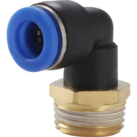 Raccord de tuyau pneumatique (PL-10mm) Filetage M5 3/4" 1/2 voies, raccord rapide (1/5)