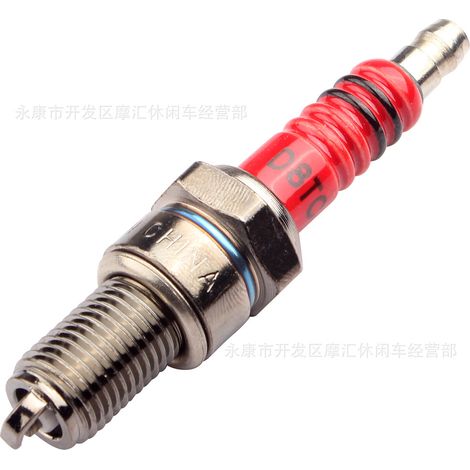 Pièces détachées pour motos tout-terrain/quads/motos de route : bougies d'allumage D8TC à simple griffe et injecteurs rouges pour CG125, 150 et 250 cm³ (1/5)
