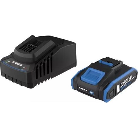 Starter Pack Hyundai 25898 Batteria 20v 2Ah 25894 + Carica Batterie 25896 (1/3)