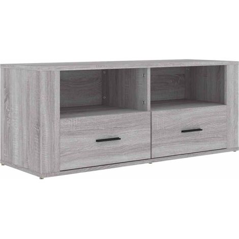 Meuble TV, Étagère TV, Meuble de Salon, Sonoma gris 100x35x40 cm Bois d'ingénierie OIB7928E (1/5)