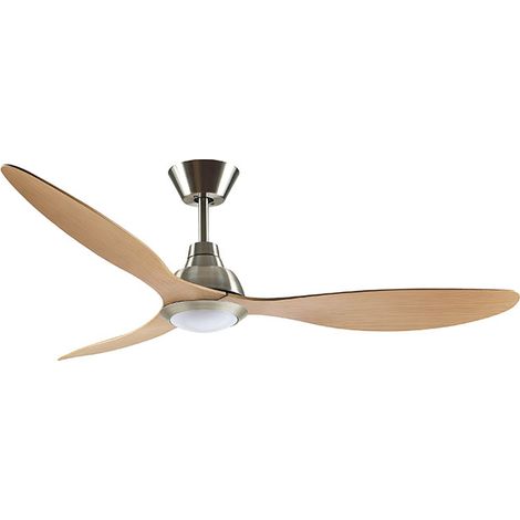 Ventilador dc delfos níquel/haya, 3 aspas, 20w led 4000k, al.40xd.132cm (1/2)