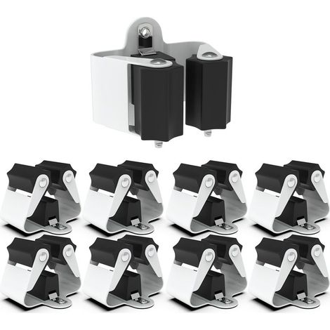 8-teiliger Wandbesenhalter, Besenorganizer, Besenaufbewahrung, Besenstärke 0,7 mm (nicht 0,4 mm), Wandbesenaufhängung für Waschküche, Garten, Garage (1/5)