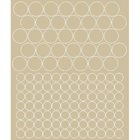Pegatinas para casco de bicicleta, lunares, pegatinas para ruedas, 119 unidades, beige mate