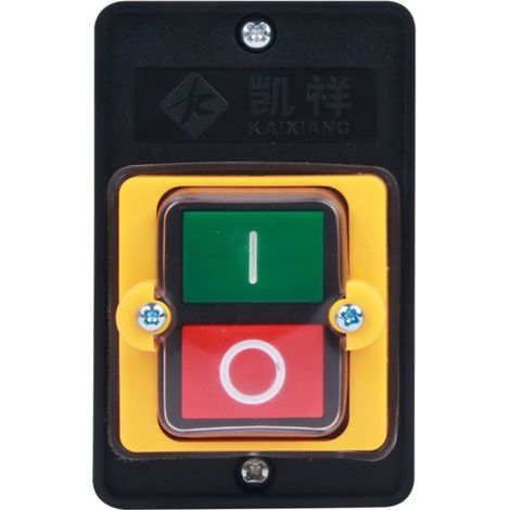 Interrupteur à bouton-poussoir AC220V/380V 10A monophasé/triphasé interrupteur à bouton-poussoir de contrôle de puissance étanche avec boîtier bouton de commande marche/arrêt interrupteur de machine-o