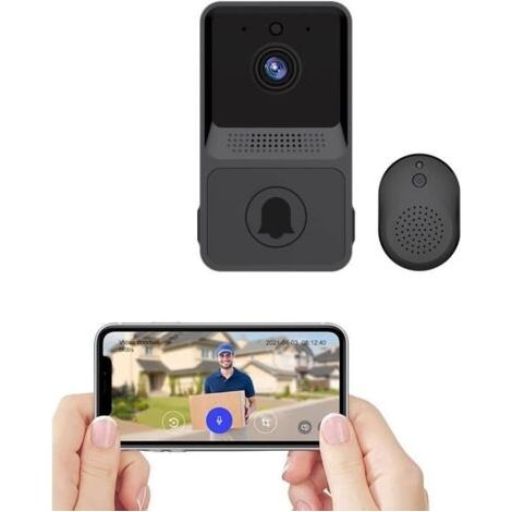 Sonnette Vidéo sans Fil, Sonnette de sécurité visuelle Intelligente avec Audio Bidirectionnel & Vision Nocturne (1/4)
