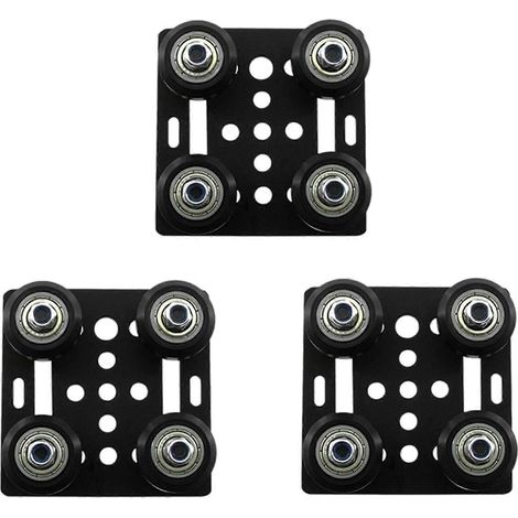 3X Impresora 3D Aluminio 2020 Placa deslizante V-Slot para perfiles V-Slot Five Roulette()