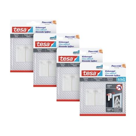 tesa 77772 clavo adhesivo blanco para decoración del hogar