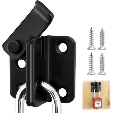 Loquet de portail coulissant en acier inoxydable, loquet d'ouverture à gauche, pour portails en bois, cabanes, garages et jardins. (1/5)