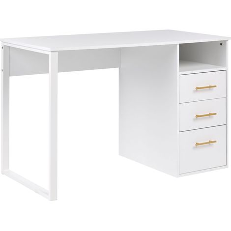 Schreibtisch ZERLAY Weiß 120 cm 60 cm