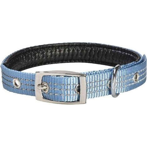 Collare in nylon blu modello Renfort per cani: Collare blu 2,5 x 42-70 cm