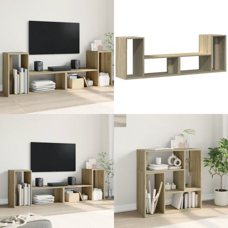 TV-Schränke 2 Stk. Sonoma-Eiche 75x30x50 cm Holzwerkstoff - TV Schrank - Holzschrank - Regal - Wohnzimmer Möbel - Eiche Möbel - Home & Living (1/5)