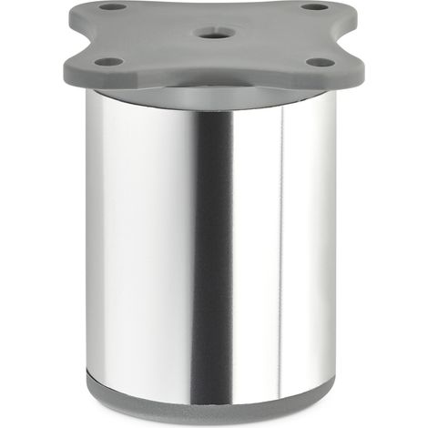 Möbelfuß DAP II Ø 40 mm Höhe 60 mm Chrom poliert höhenverstellbar (1/2)