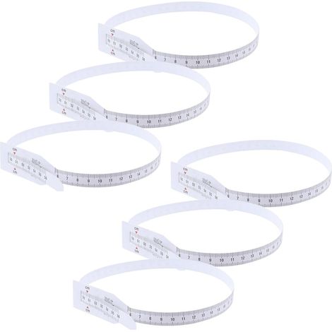 Artibetter Lot de 6 Mètres à Ruban en Plastique Blanc pour Mesure Circonférence Tête et Bras Bébé, Pratique Odeur, 56 Cm (1/5)