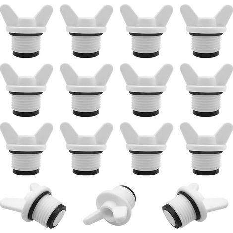 Bouchon Plomberie-15 Pièces 1/2" Mâle Filetage extérieur Pipe Hex Bouchon,Bouchons d'obturation,pour Machine à Laver,Lave-Vaisselle,robinetterie,plomberie (1/5)
