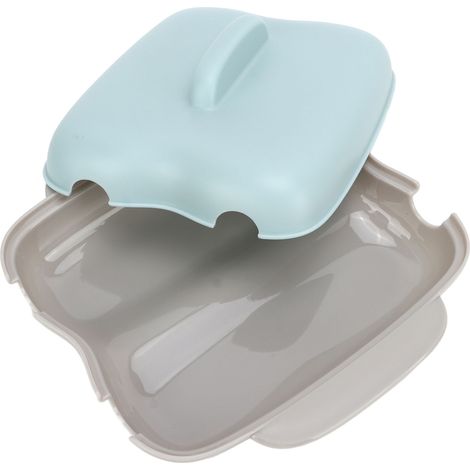 Tragbarer Mikrowellen-Maiskocher aus BPA-freiem, lebensmittelechtem Polypropylen für 2 Maiskolben. Küchenhelfer mit Griff, blau. (1/5)