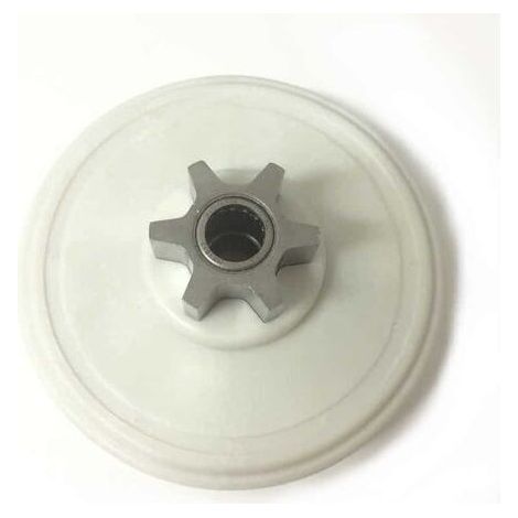 Pignon de tronçonneuse adaptable blanc en plastique pour Husqvarna, Alko, McCulloch, Partner - 460663 / 538243909 (1/2)