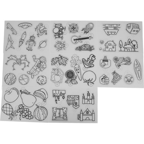 8Pcs Shrinky Dink Paper BOPS Wide Application Semitransparent Various Patterns Shrinky Dink Sheets for Keychain Tag DIYHouse Style (8Pcs/Pack) (1/5)