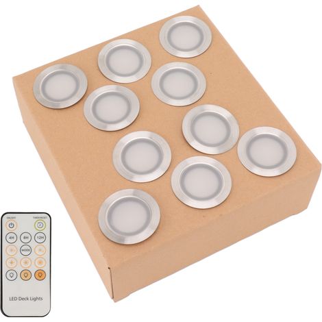 Kit 10 lampes LED encastrables 0,8W en acier inoxydable 304 IP67 étanche pour terrasse, 90-265V prise AU (1/5)