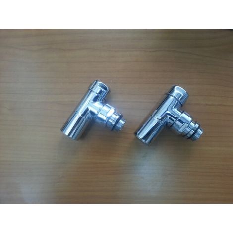 Coppia Valvole Riflesso Per Termoarredo Angolare Brandoni Ze 105 Cromo Valvola
