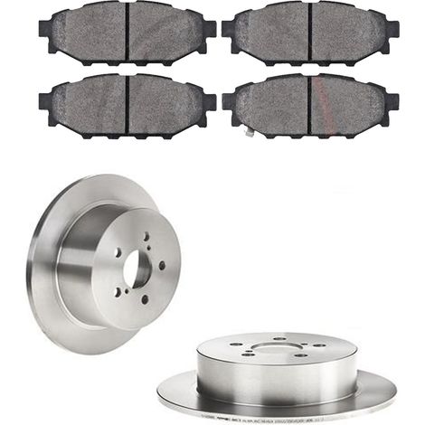 KIT FRENI POSTERIORI compatibile con SUBARU LEGACY IV STATION WAGON (BP) - DISCHI + PASTIGLIE OEM: P 78 020 / 17934 , 17658 , 18156 /SOSTITUZIONE DIRETTA/BASSA POLVERE/SILENZIOSO (1/5)