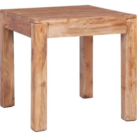 Table basse carrée bois massif recyclé clair Zingo (1/4)