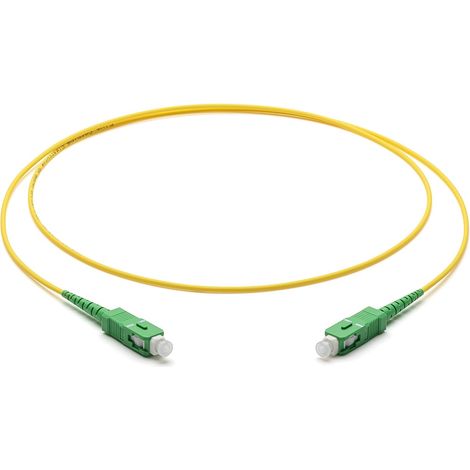 Jarretière fibre optique à fibre optique monomode SC/APC Simplex vers SC/APC, pour liaison et raccordement de réseau fibre optique