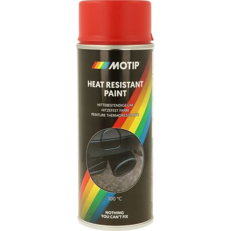 PEINTURE HAUTE TEMPERATURE 300°C ROUGE AEROSOL 400ML MOTIP