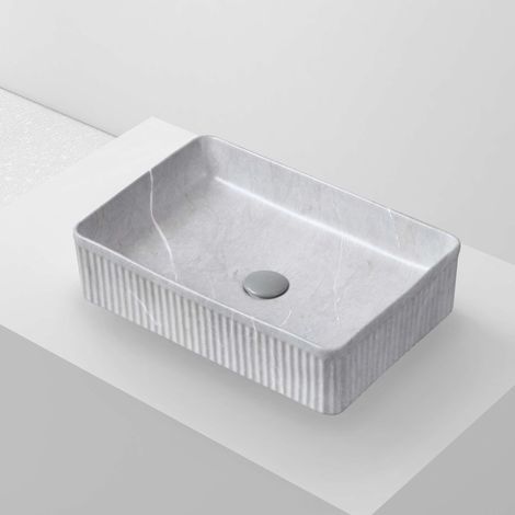 Lavabo à poser CORINTO RT5034 céramique 50x13x34 cm gris pietra (1/5)