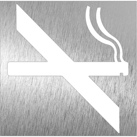 Pictogramme en Acier Inoxydable "Défense de fumer" - Fricosmos (1/2)