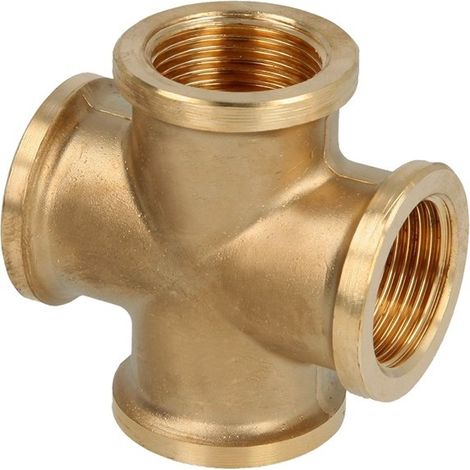 Raccord laiton - Croix laiton à visser FF 3/4''