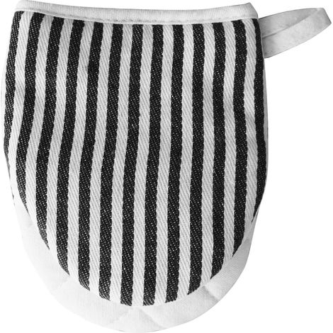 Hitzebeständige Mikrowellenhandschuhe, gestreift, dicke Baumwollhandschuhe mit schwarzer Kordel (1/5)