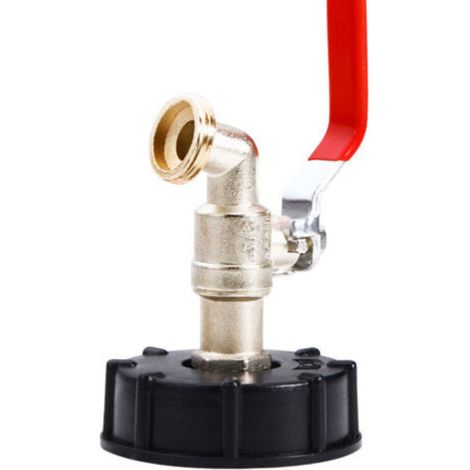 Robinet pour réservoir de 1000 litres (L), robinet universel pour raccord de tuyau 1/2", sortie de vanne à boisseau sphérique IBC et adaptateur pour robinet pour tuyau d'arrosage.
