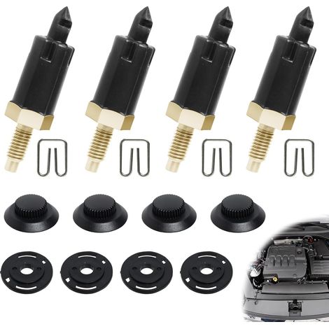Juego de 4 Fijaciones Tapa Motor 2.0 HDI Compatible con Citroën Berlingo C4 C5 Xantia Xsara y Peugeot 206 306 307 406 607 806 Expert OEM 0137F6 13711 (Clips + Tornillos) (1/5)