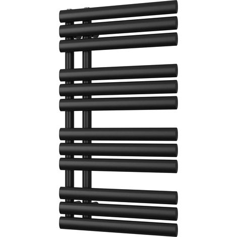 Percival - Black Towel Radiator - H884mm x W500mm (1/3)