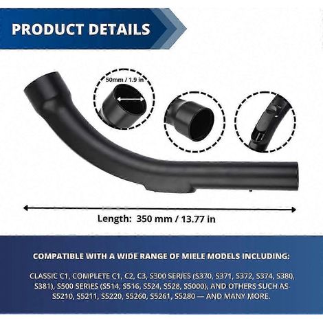 Miele C1 C2 C3 Cat & Dog Serie 35mm gebogener Schlauchgriff Ersatz() (1/4)